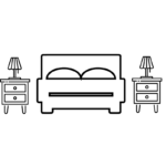 Bed and Nightstands
